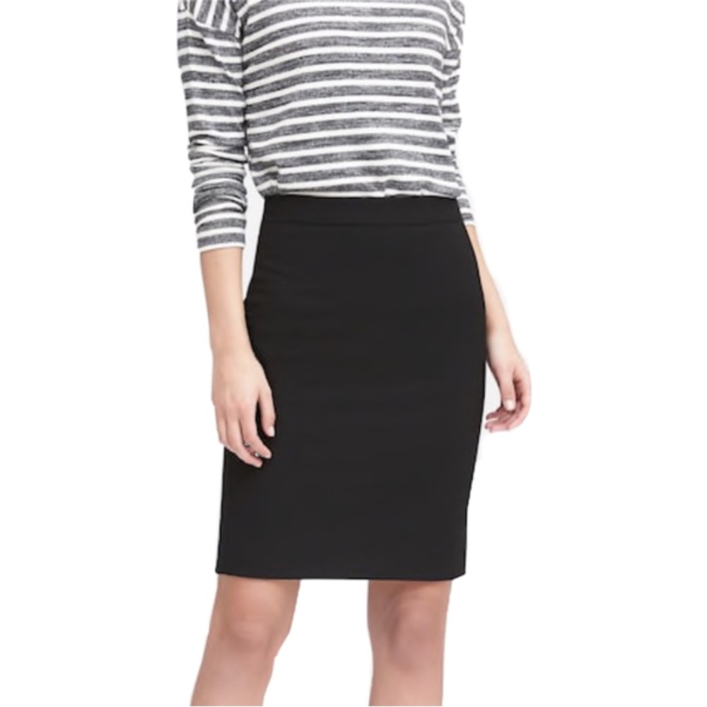 Banana Republic Black Stretch Pencil Skirt